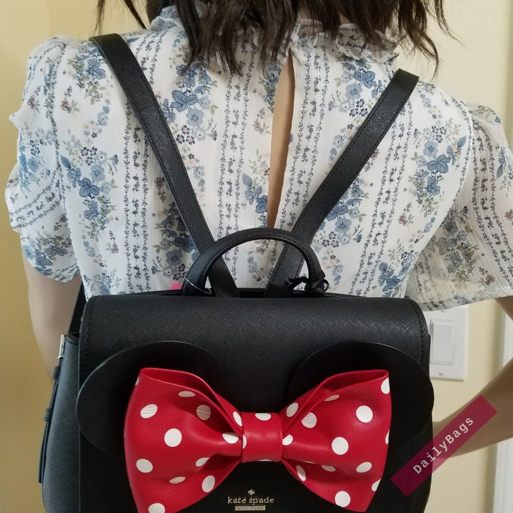 KATE SPADE MINNIE MOUSE DISNEY BLACK BACKPACK - Picture 15 of 15